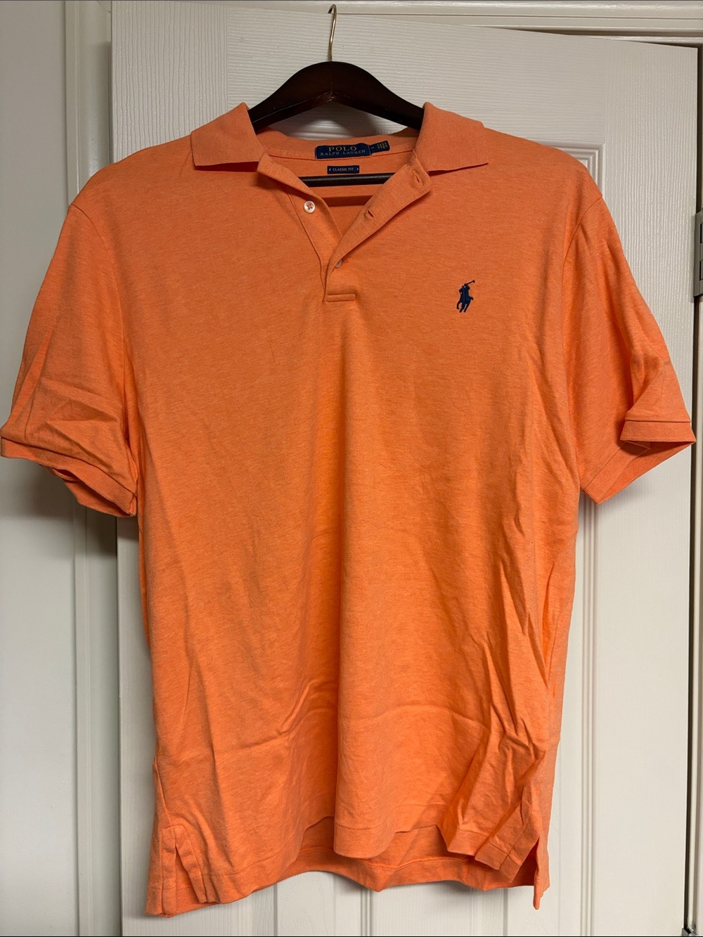 Polo by Ralph Lauren Orange Short-Sleeve Cotton Polo with Navy Pony